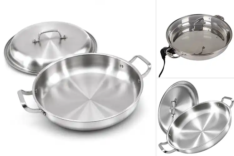 Detailed view of Best 16 Inch Polished Steel Skillets