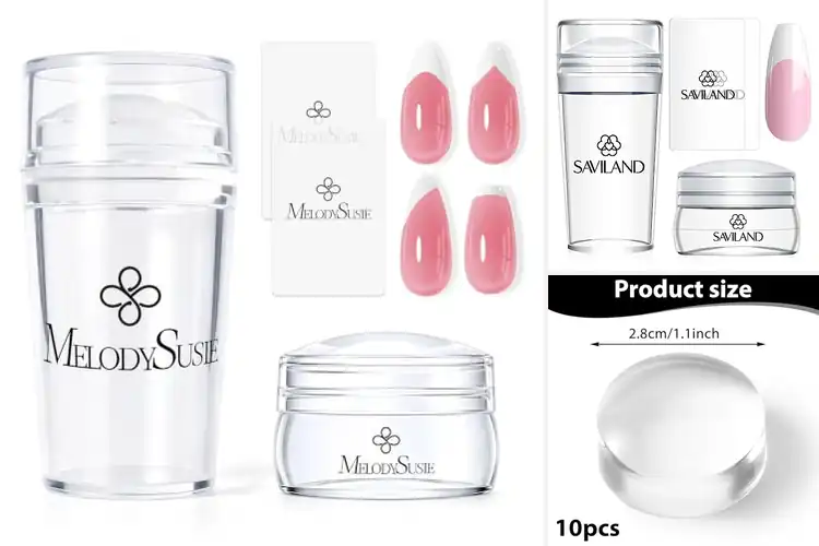 Detailed view of Best Clear Silicone Nail Stampers: Easy DIY Nail Art Fun