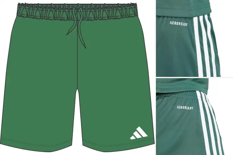 Detailed view of Best Team Green Shorts